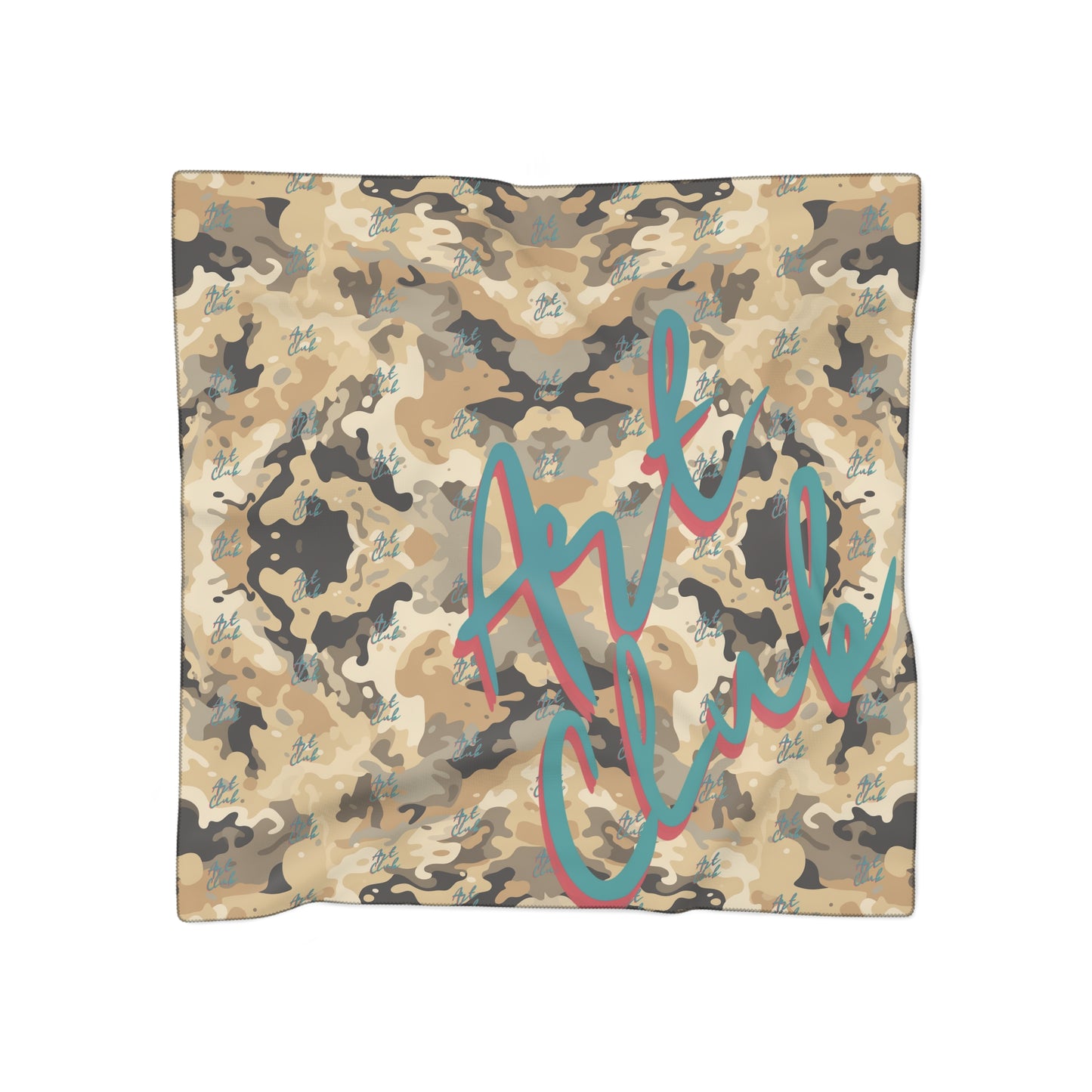 Art Club Desert Camo Teal Monogram Scarf