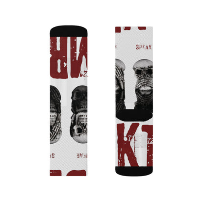 BLK MRKT  See No Evil Blanco Socks