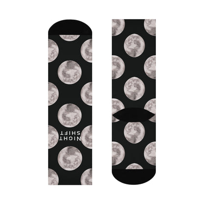 Night Shift Full Moon Monogram Socks