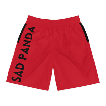 Sad Panda Red Jogger Shorts