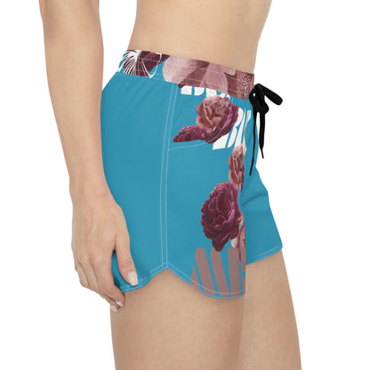 BLK MRKT Rose Turquoise Women's Casual Shorts