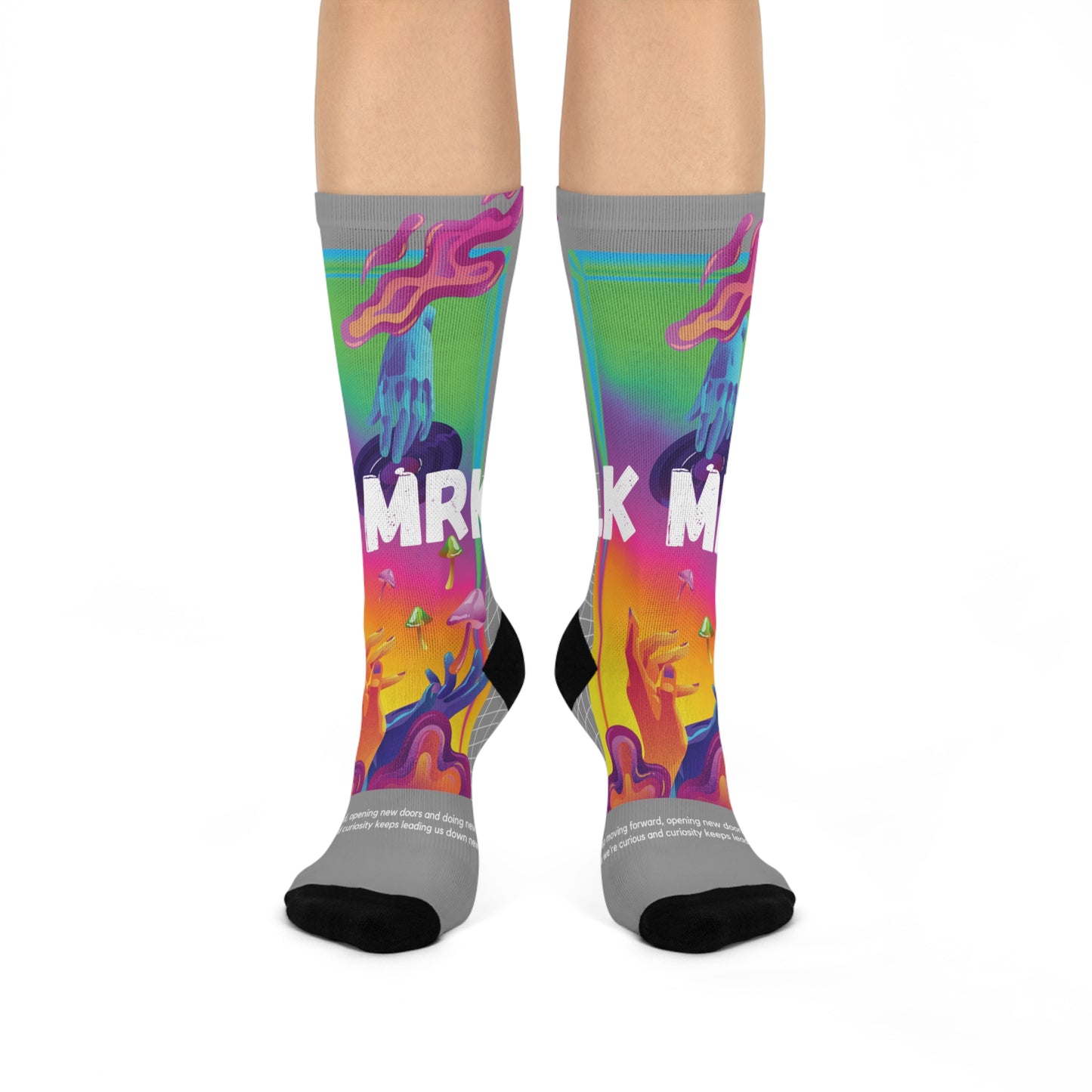 BLK MRKT Psychedelic Gray Socks