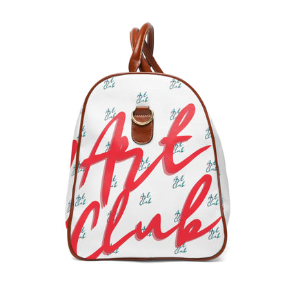 Art Club Monogram White Waterproof Travel Bag