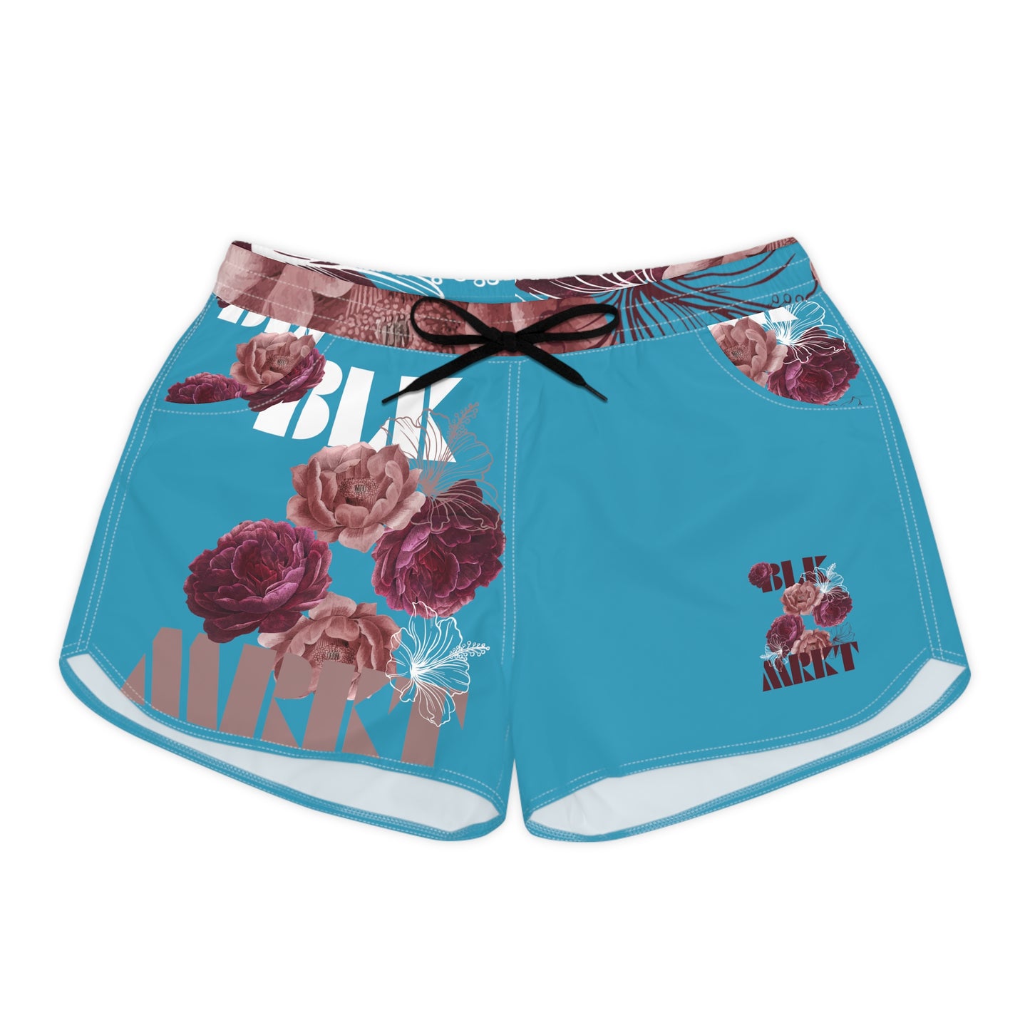 BLK MRKT Rose Turquoise Women's Casual Shorts