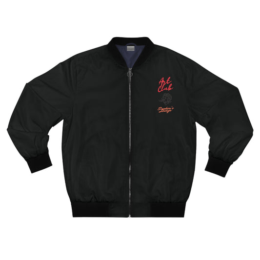 Art Club Smoker's Lounge Black Bomber Jacket