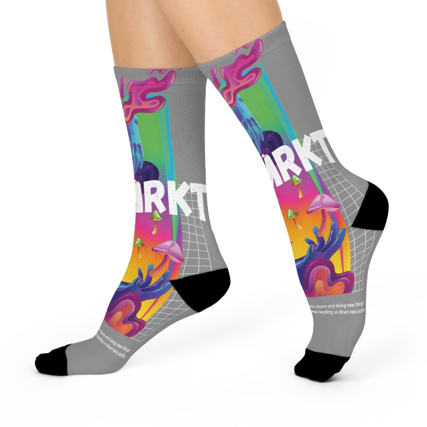 BLK MRKT Psychedelic Gray Socks