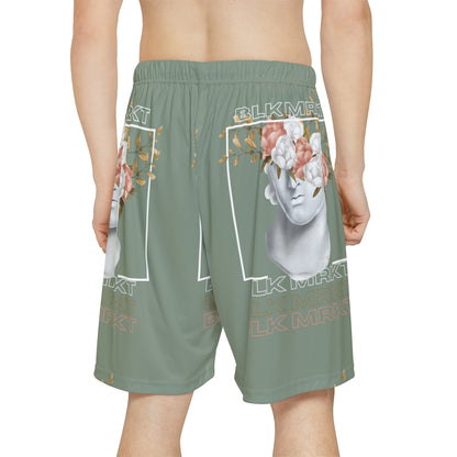 BLK MRKT Flower Face Sage Shorts