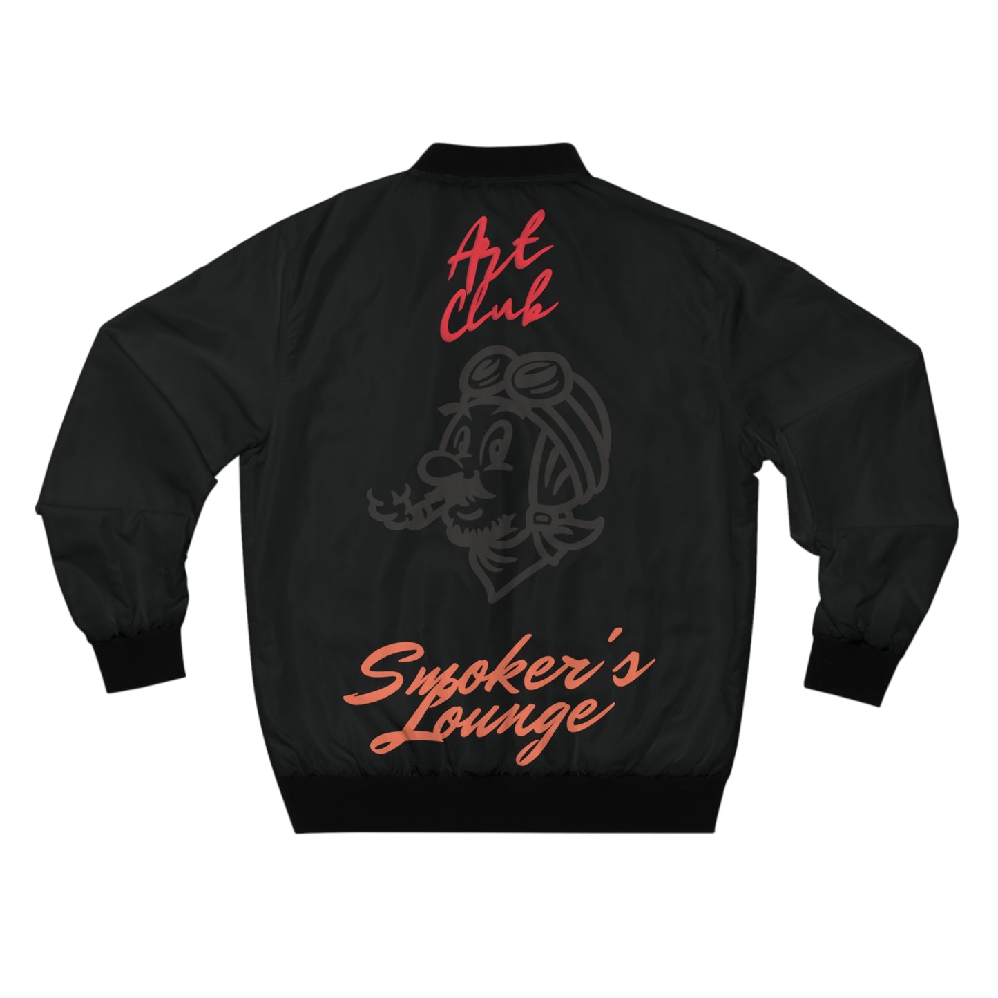 Art Club Smoker's Lounge Black Bomber Jacket