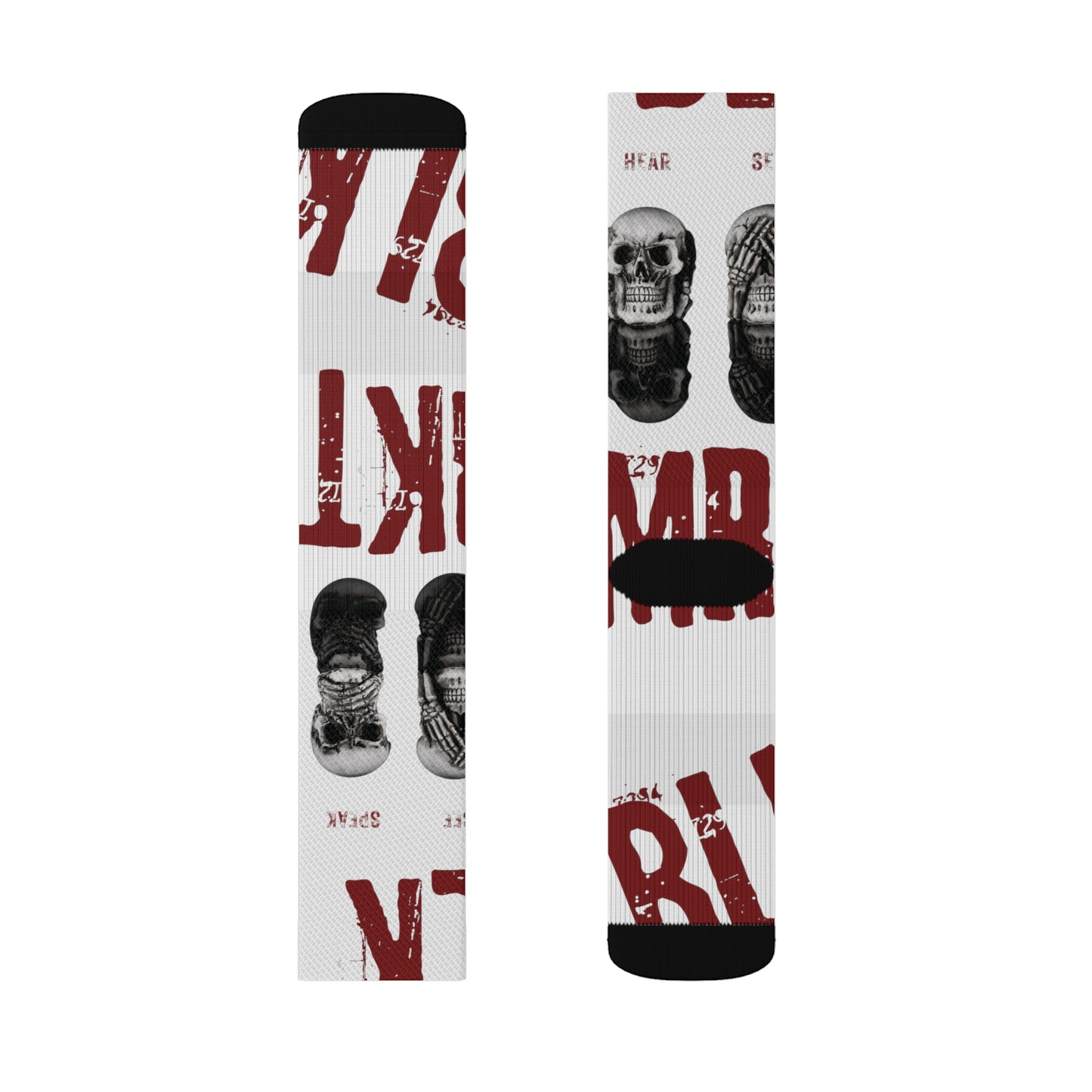 BLK MRKT  See No Evil Blanco Socks