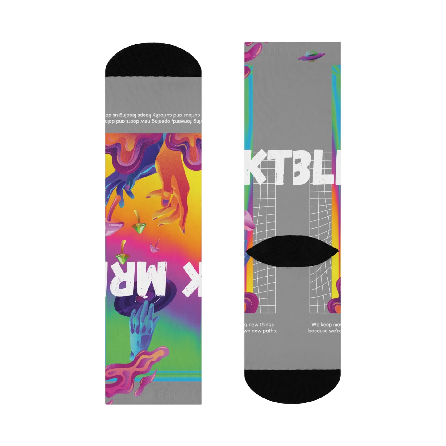 BLK MRKT Psychedelic Gray Socks