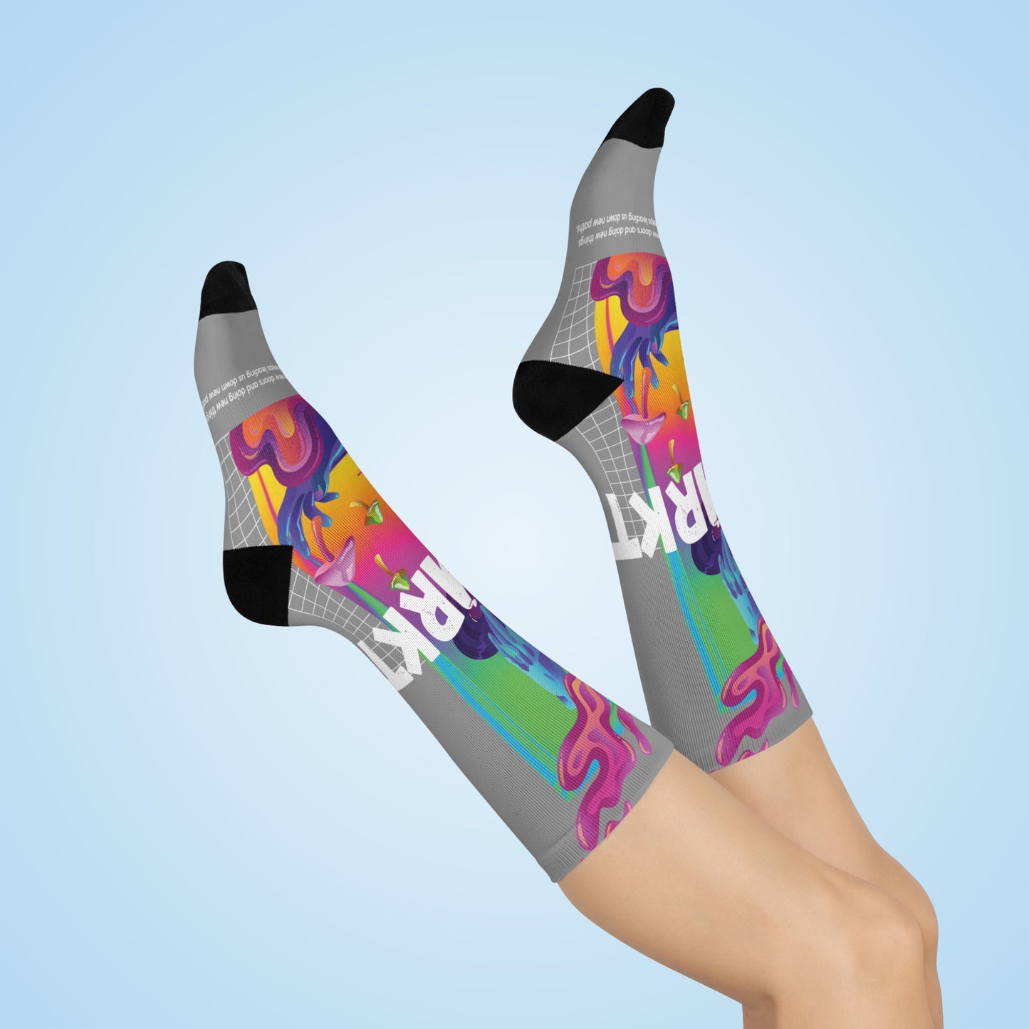 BLK MRKT Psychedelic Gray Socks