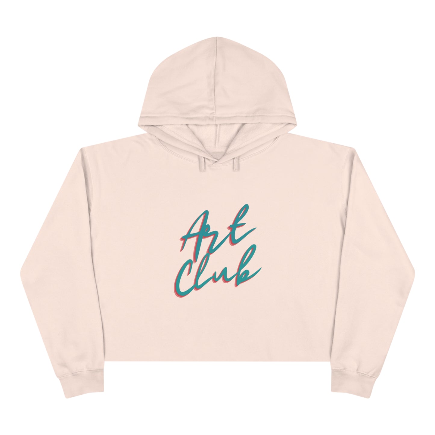 Art Club Teal Logo Crop Hoodie