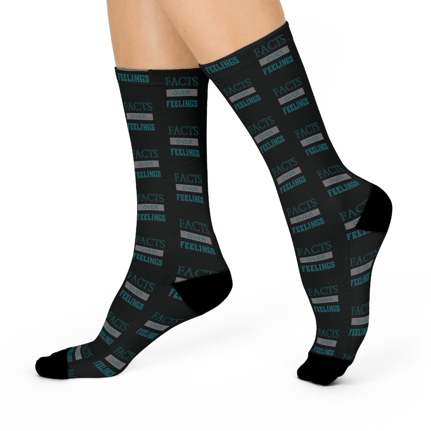 BLK MRKT Facts Over Feelings Black Socks