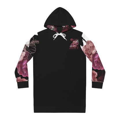 BLK MRKT Rose Black Women's Hoodie Dress