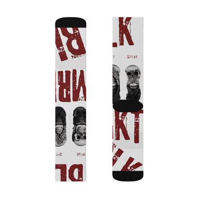 BLK MRKT  See No Evil Blanco Socks