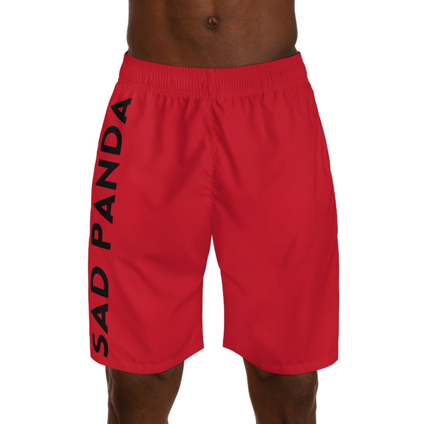 Sad Panda Red Jogger Shorts