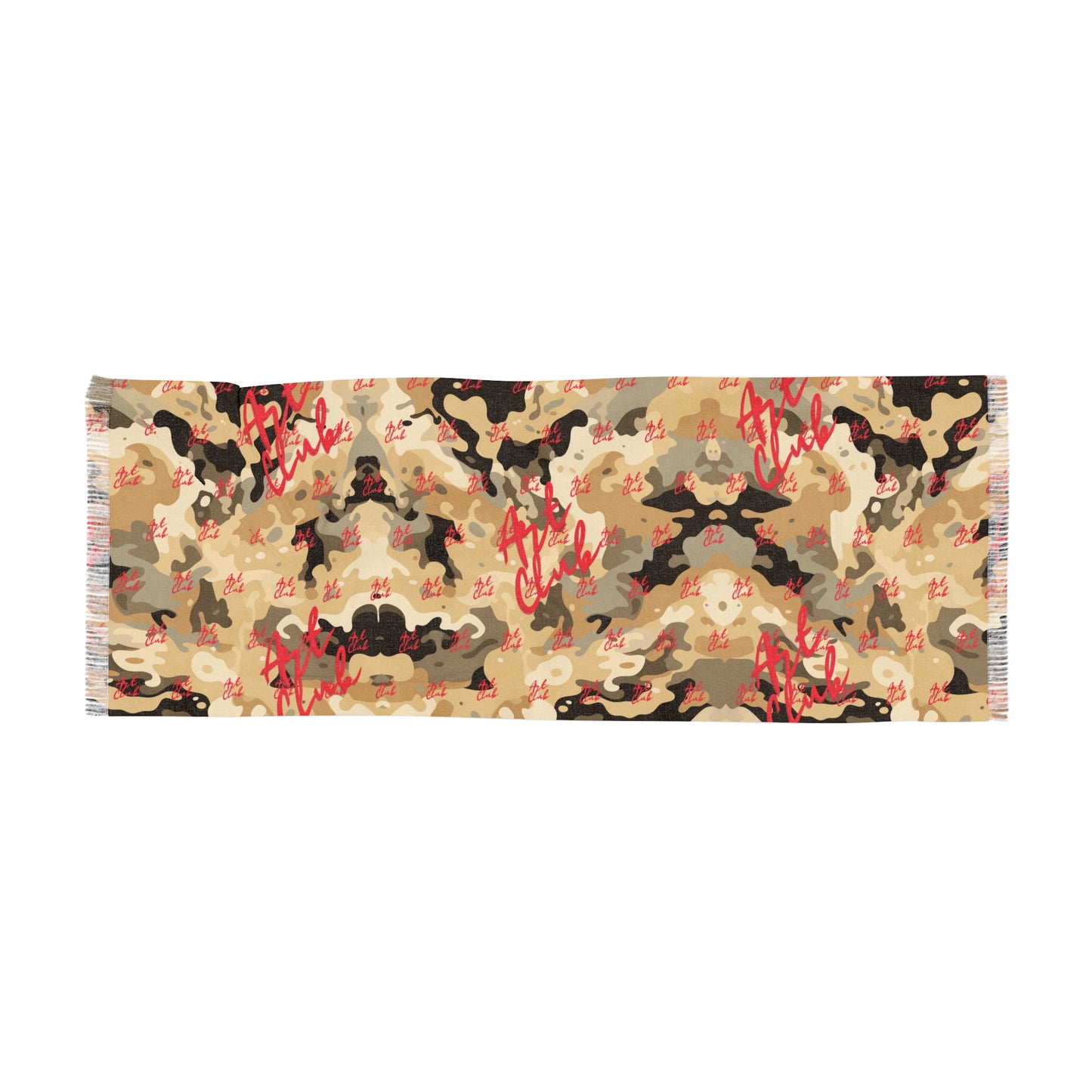 Art Club Desert Camo Red Monogram Oversized Scarf