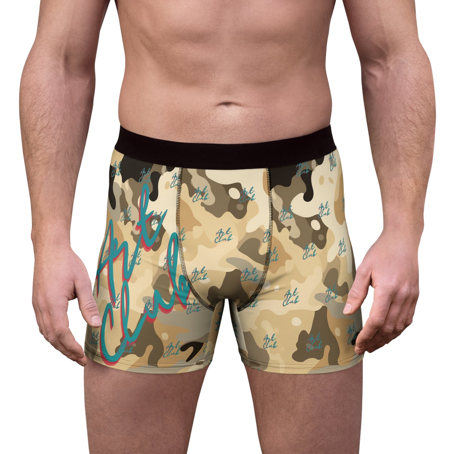 Art Club Desert Camo Teal Logo Boxer Briefs