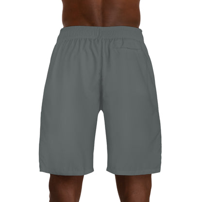 BLK MRKT Rose Big Logo Gray White Pink Jogger Shorts