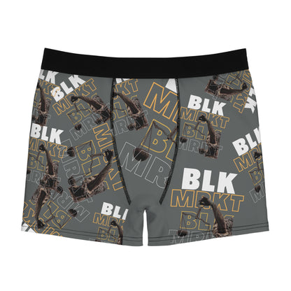 BLK MRKT Greek Scales Gray Boxer Briefs