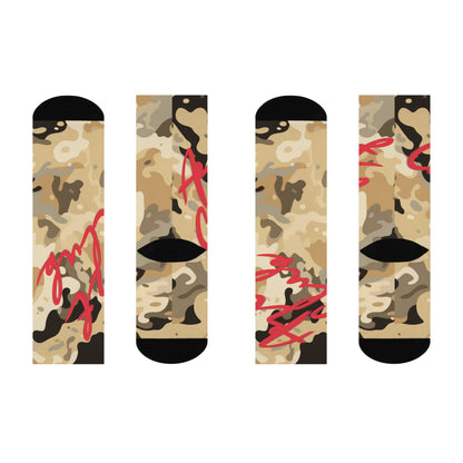 Art Club Desert Camo Red Socks