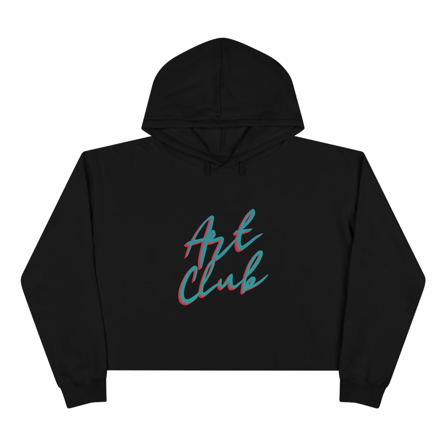 Art Club Teal Logo Crop Hoodie