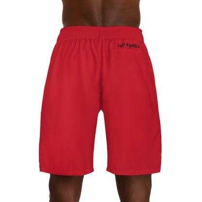 Sad Panda Red Jogger Shorts