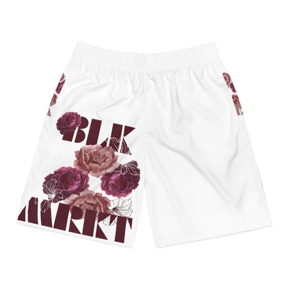 BLK MRKT Rose Big Logo Wine Jogger Shorts