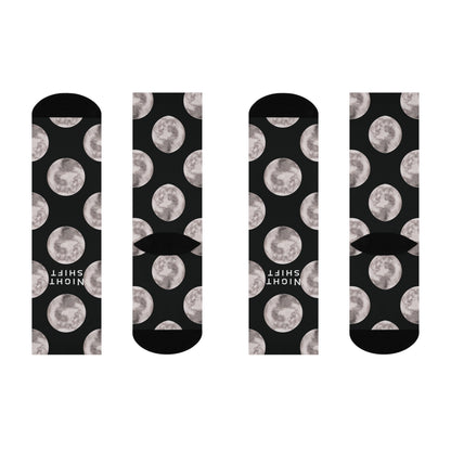 Night Shift Full Moon Monogram Socks