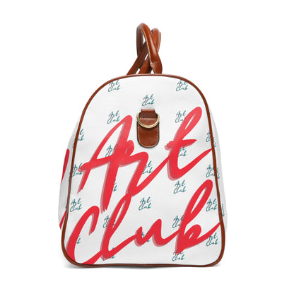 Art Club Monogram White Waterproof Travel Bag