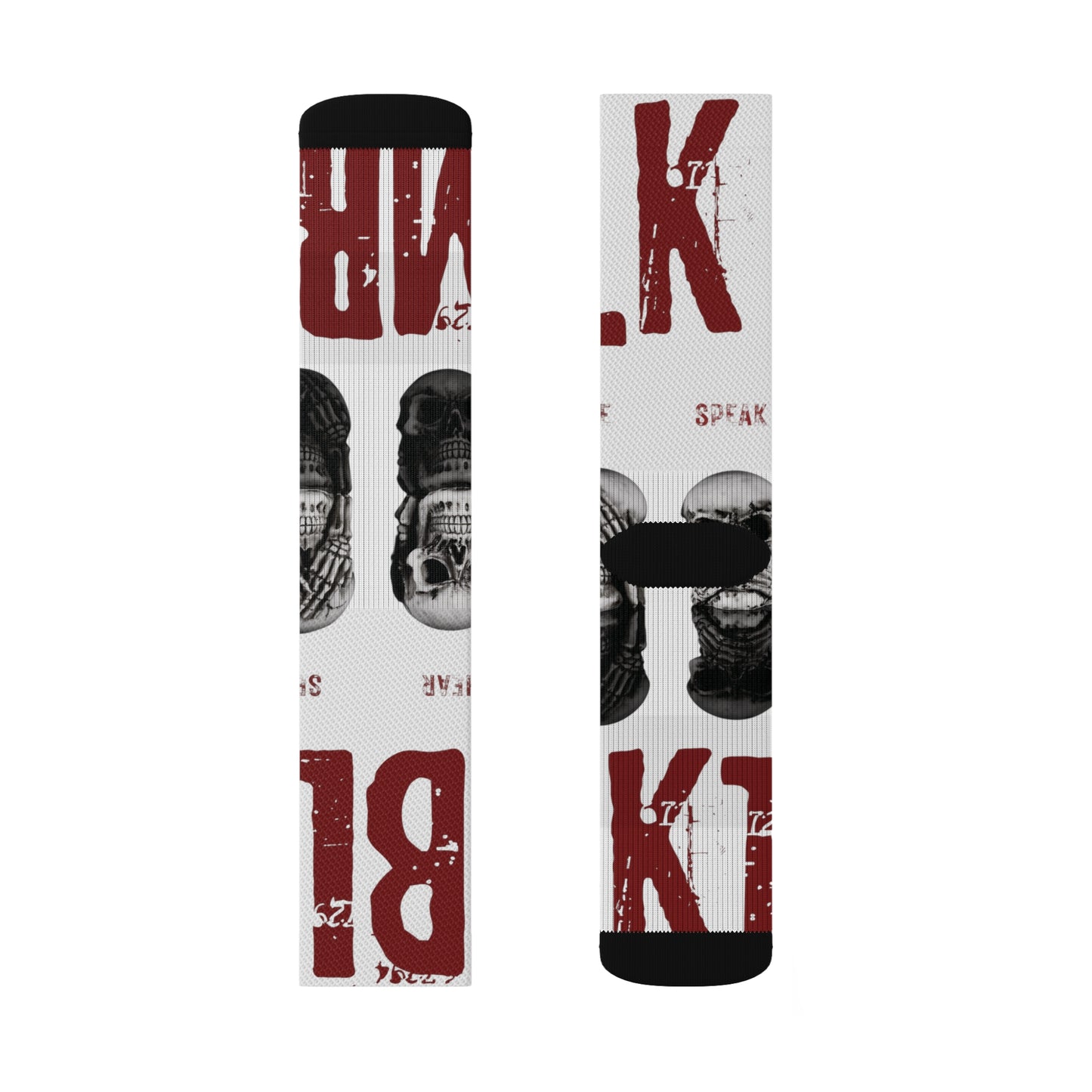 BLK MRKT  See No Evil Blanco Socks