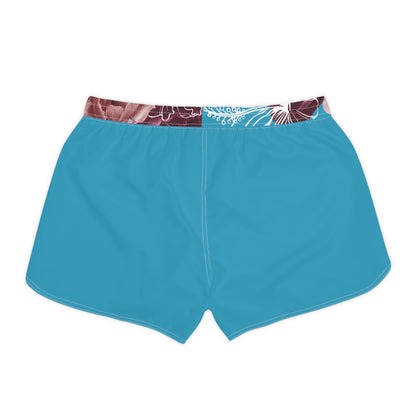 BLK MRKT Rose Turquoise Women's Casual Shorts