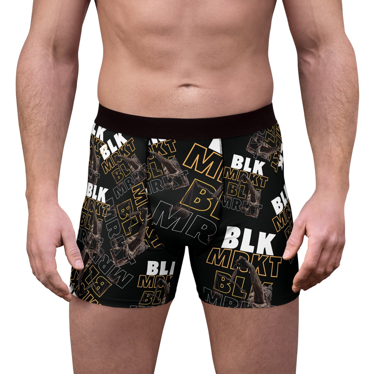 BLK MRKT Greek Scales Black Boxer Briefs