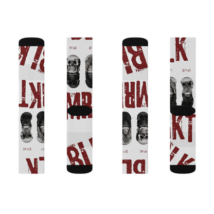 BLK MRKT  See No Evil Blanco Socks