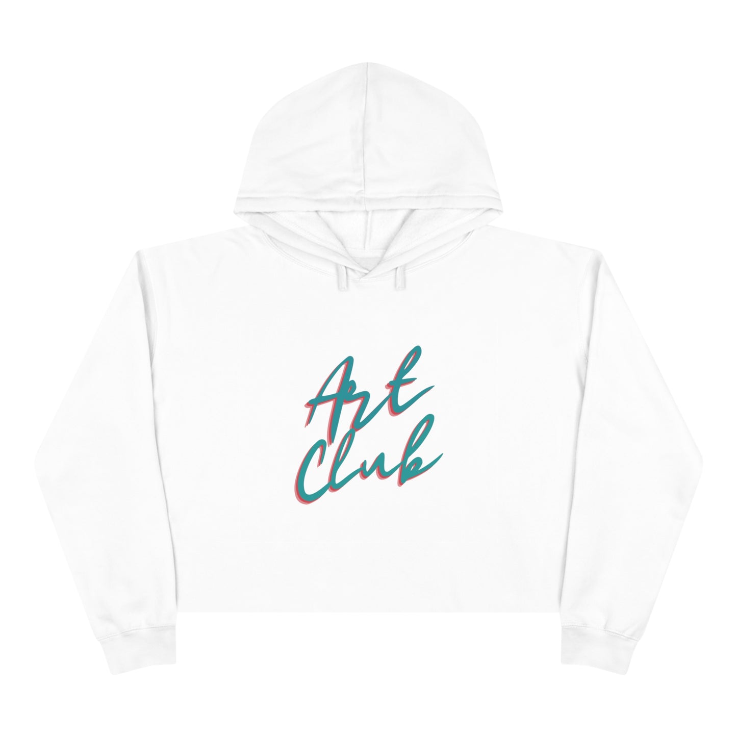 Art Club Teal Logo Crop Hoodie