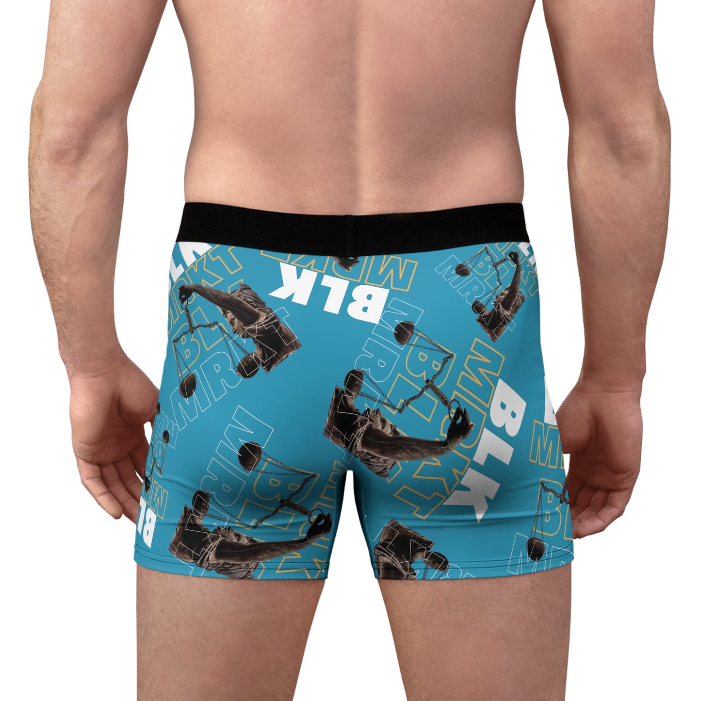 BLK MRKT Greek Scales Turquoise Boxer Briefs