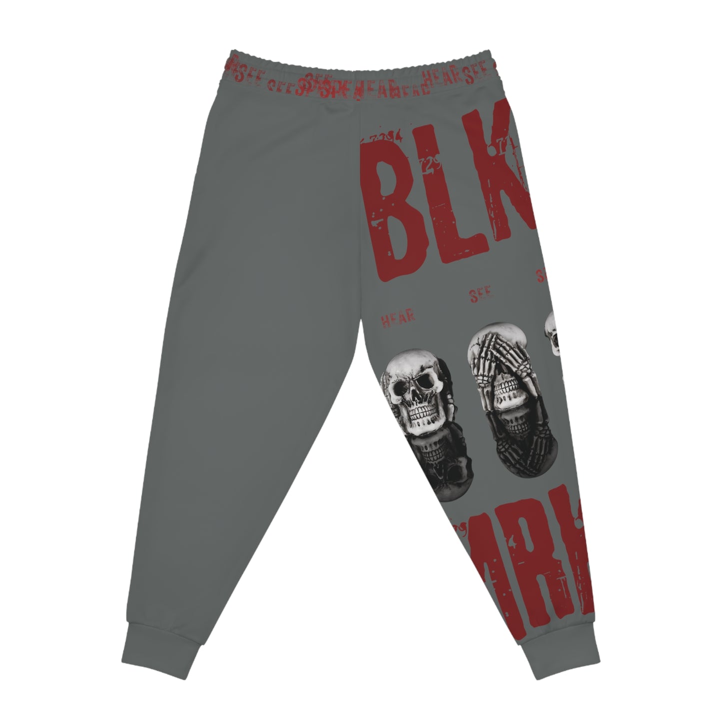 BLK MRKT See No Evil Gray Athletic Joggers