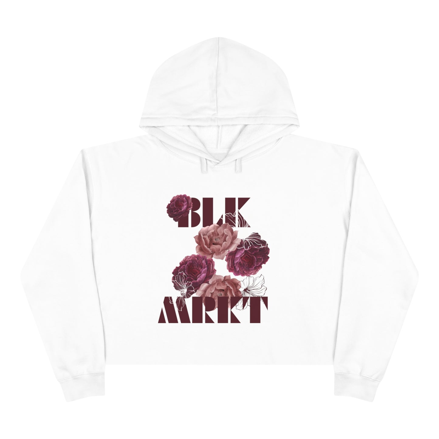 BLK MRKT Rose Crop Hoodie