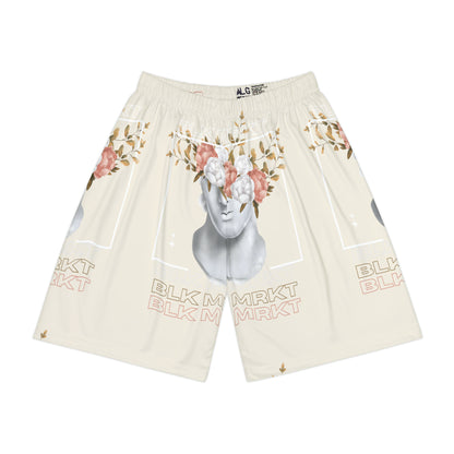 BLK MRKT Flower Face Natural Shorts