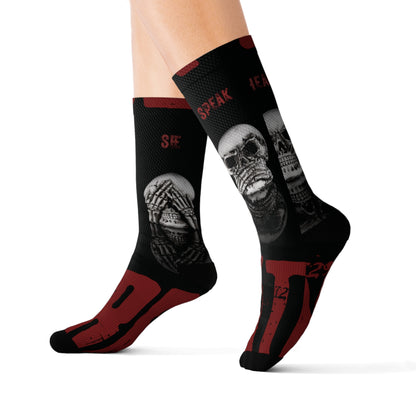 BLK MRKT  See No Evil Black Socks