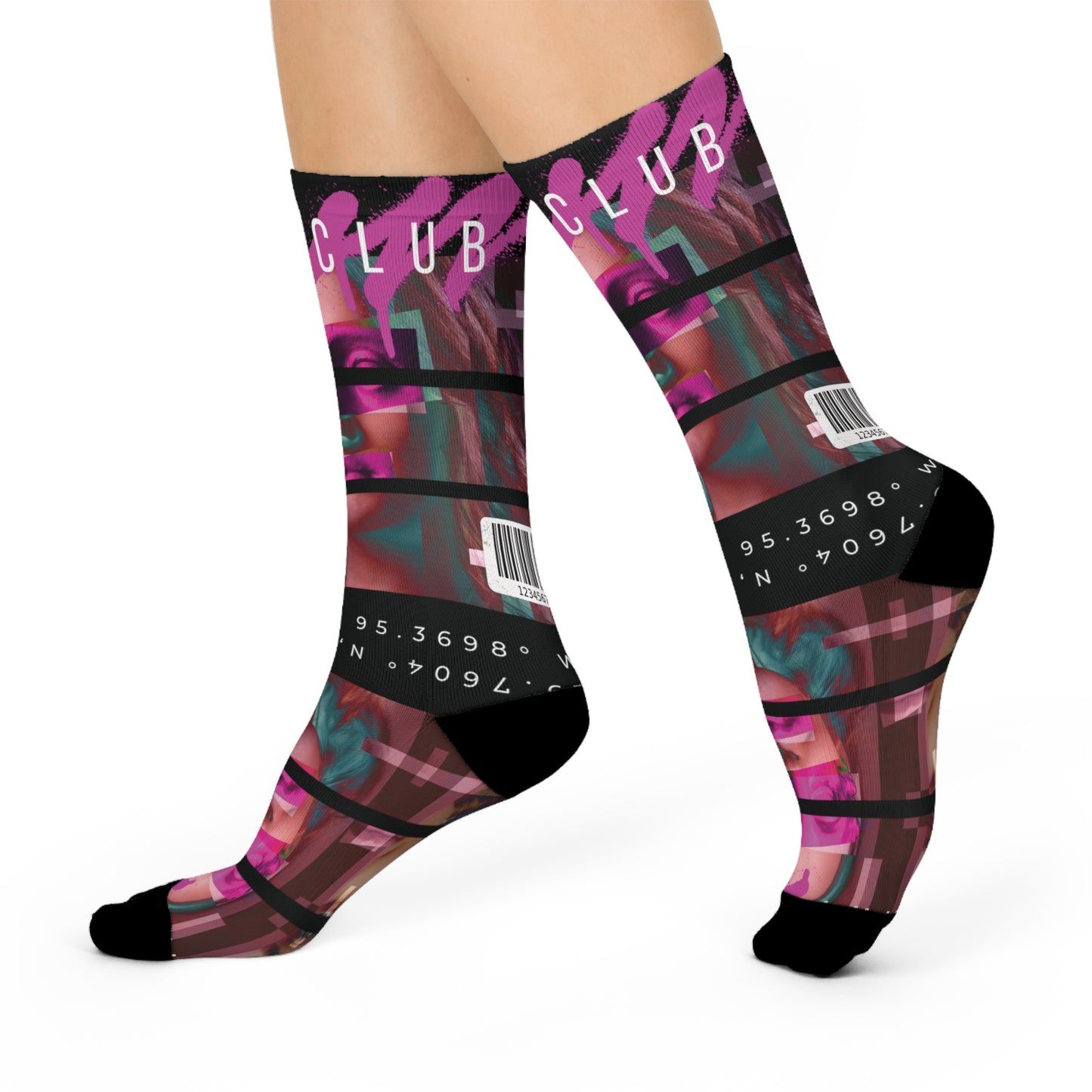 Art Club 3 Stripes Barcode Black Socks