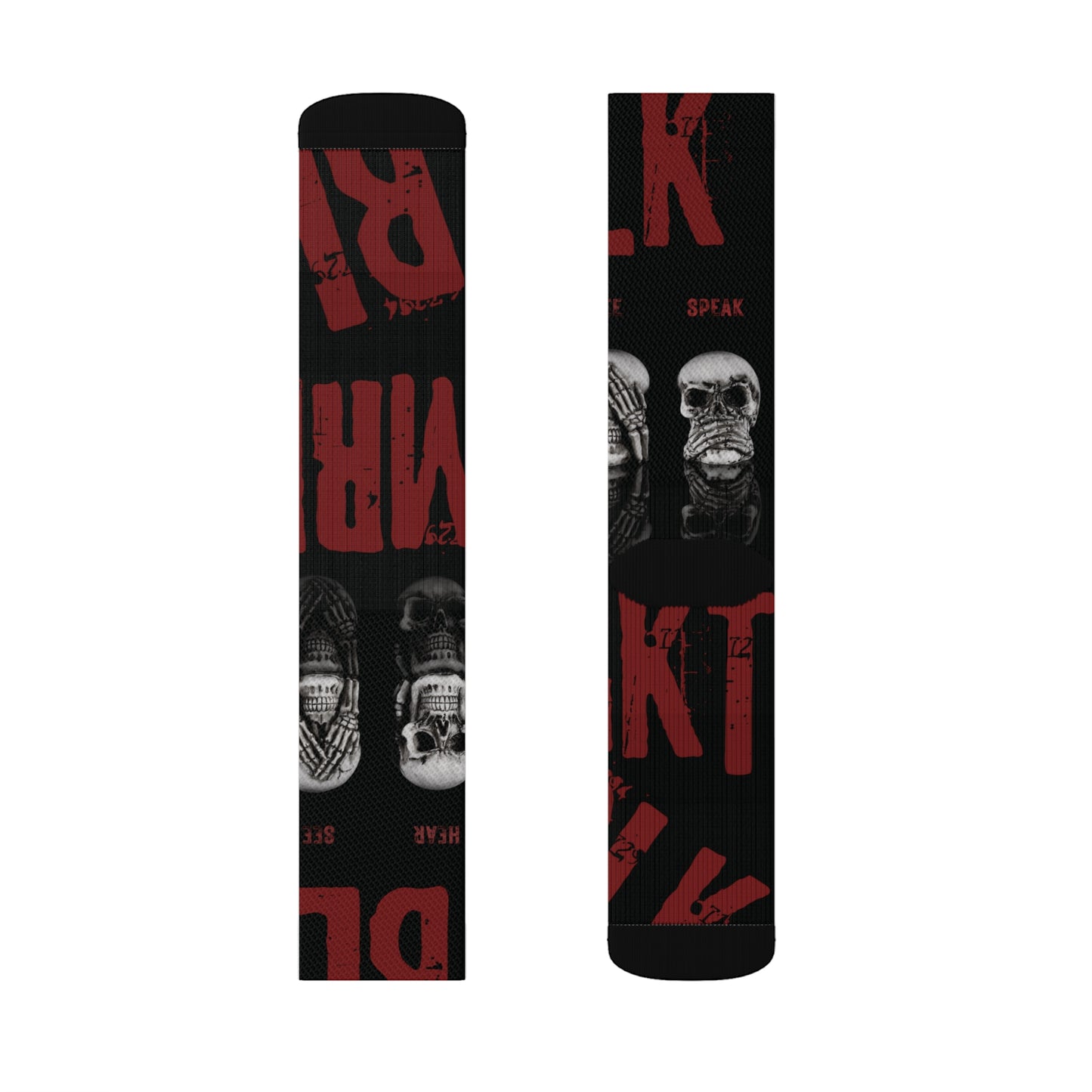 BLK MRKT  See No Evil Black Socks