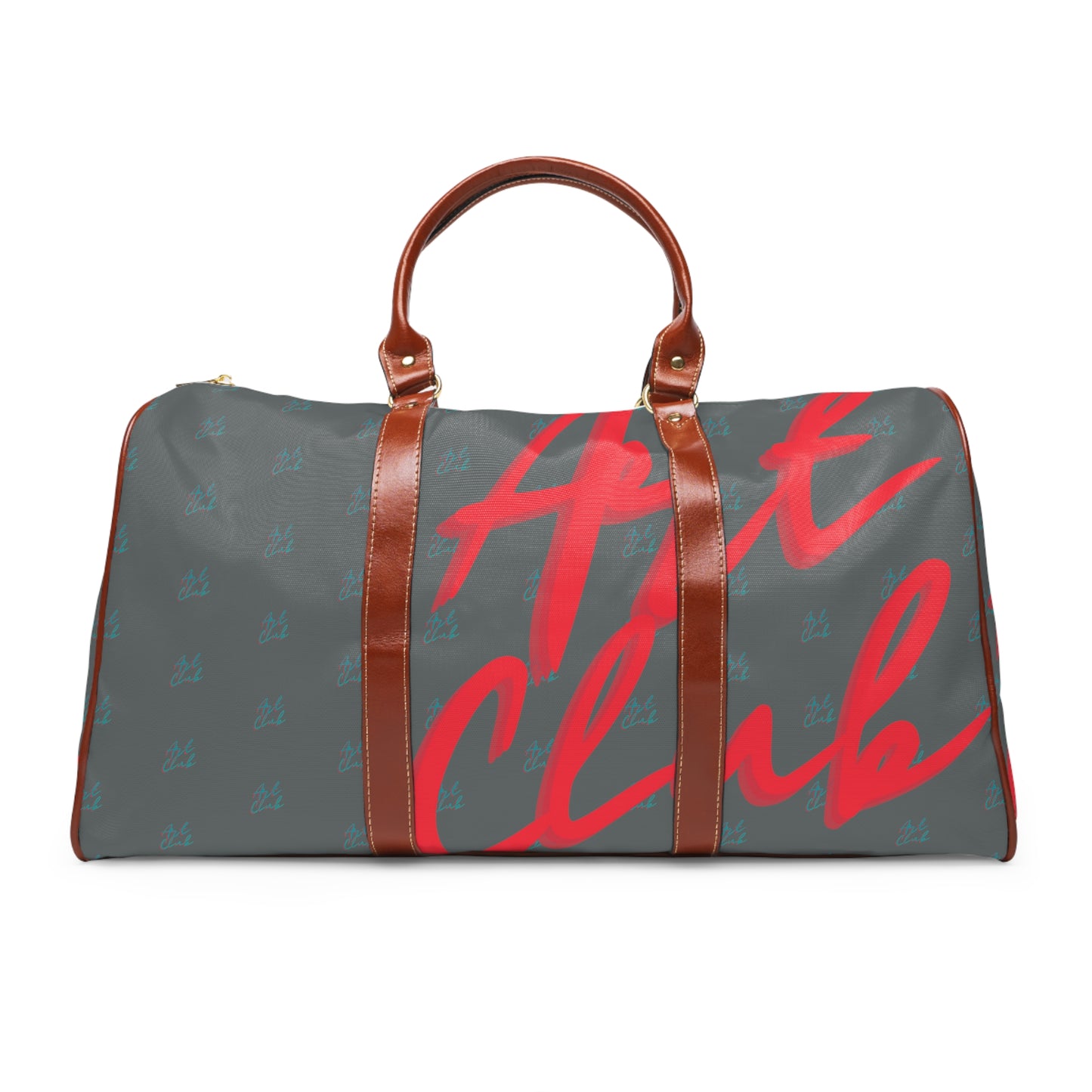 Art Club Monogram Gray Waterproof Travel Bag