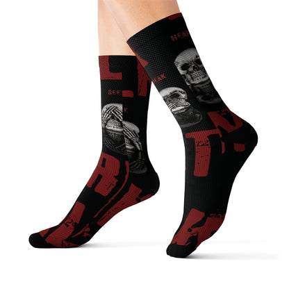 BLK MRKT  See No Evil Black Socks