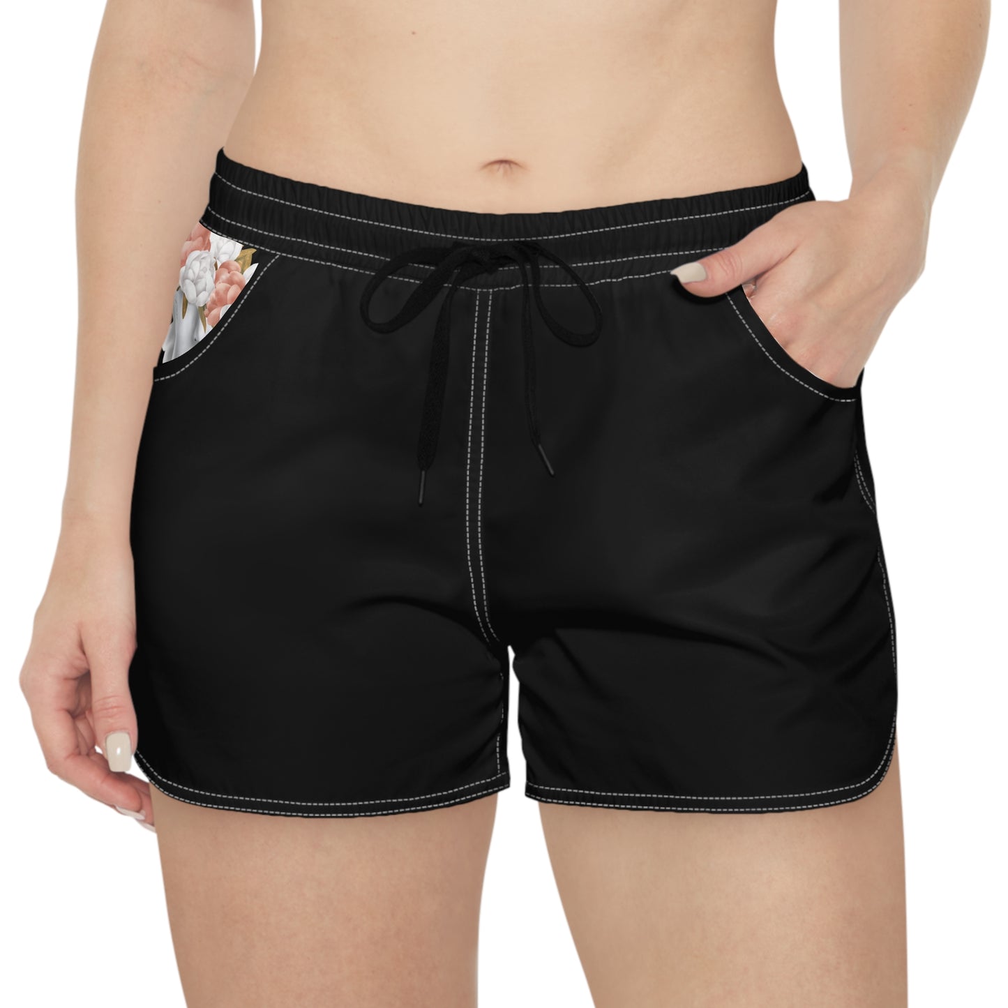 BLK MRKT Flower Face Women's Casual Shorts