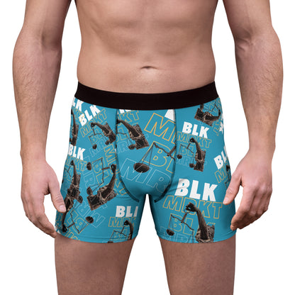 BLK MRKT Greek Scales Turquoise Boxer Briefs