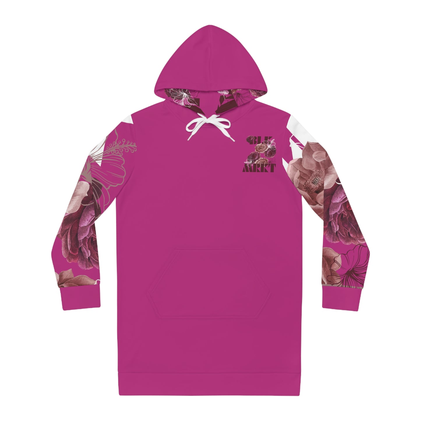 BLK MRKT Rose Fuchsia Hoodie Dress