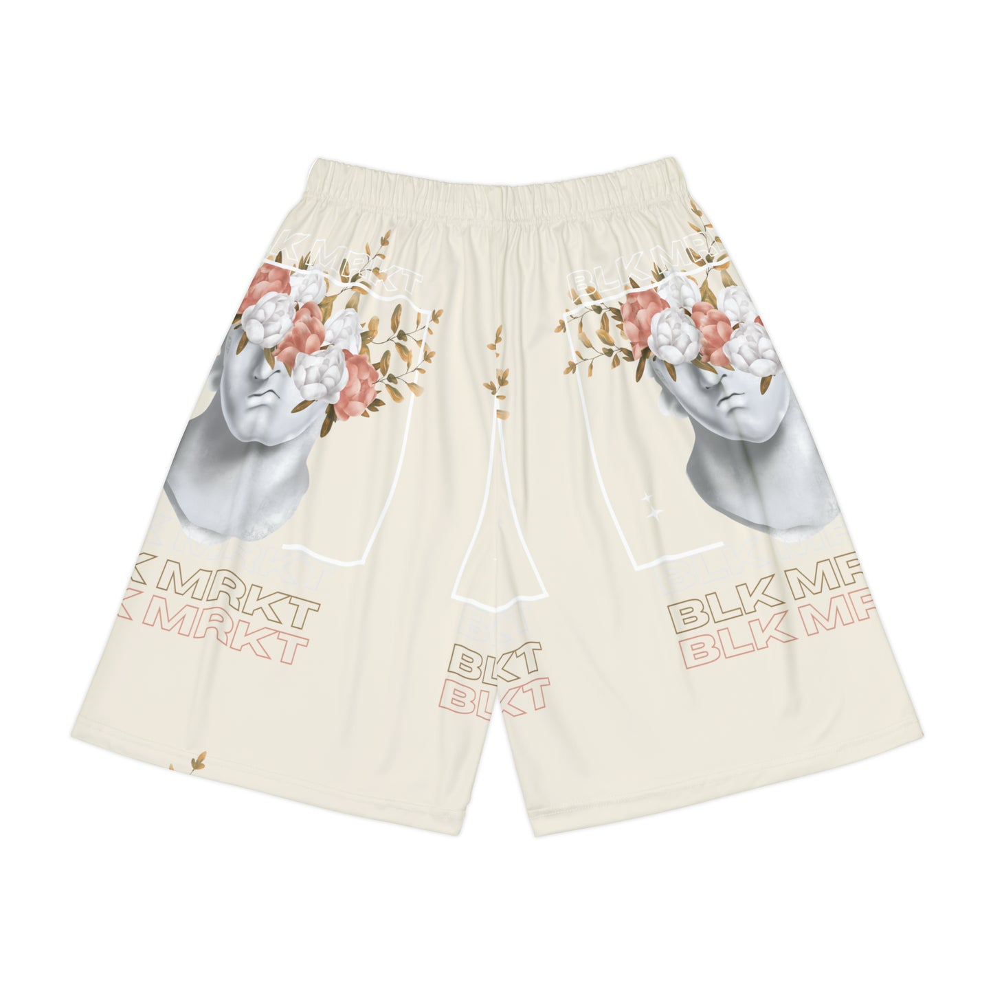 BLK MRKT Flower Face Natural Shorts