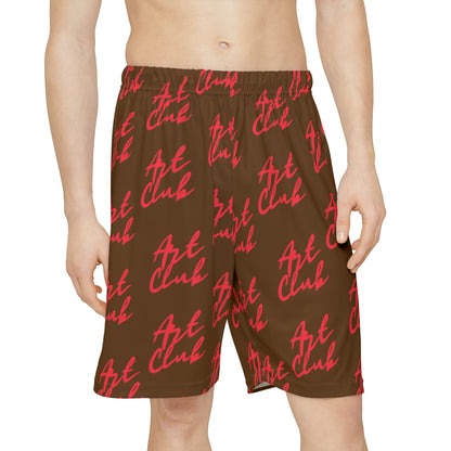 Art Club Red Logo Brown Shorts