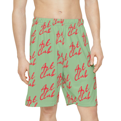 Art Club Red Logo Blush Green Shorts